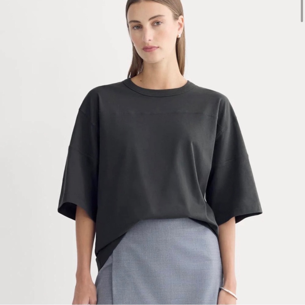 NWOT Everlane OVERSIZED VARSITY TEE IN ESSENTIAL COTTON